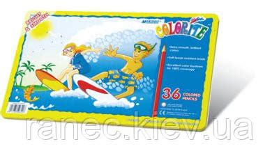 Купить Карандаши Marco 36 цветов в металлическом пенале 1100-36TN, цена ...