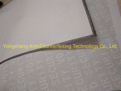 Anti Copy Security Uv Invisible Hot Stamping Hologram Watermark Paper