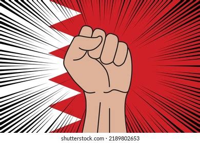 Human Fist Clenched Symbol On Flag Stock Vector Royalty Free