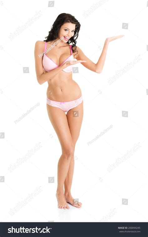 Sexy Beautiful Woman Pink Lingerie Showing Stock Photo 200094245 Shutterstock
