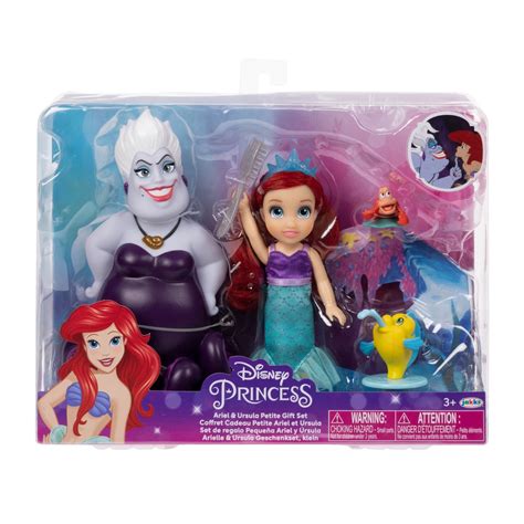 Set De Figuras Ariel Úrsula Flounder Sebastian La Sirenita Disney