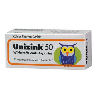 Unizink 50 мг при недостиг на цинк x50 таблетки Koehler Pharma