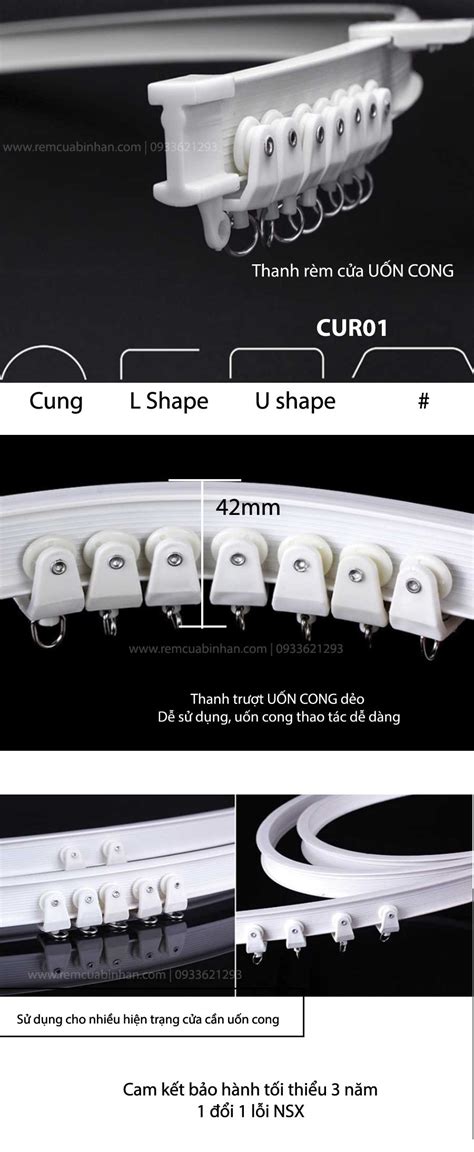 Thanh Treo Rèm Cửa Uốn Cong Kiểu May định Vị Thanh Ray Rèm Uốn Cong Crt02