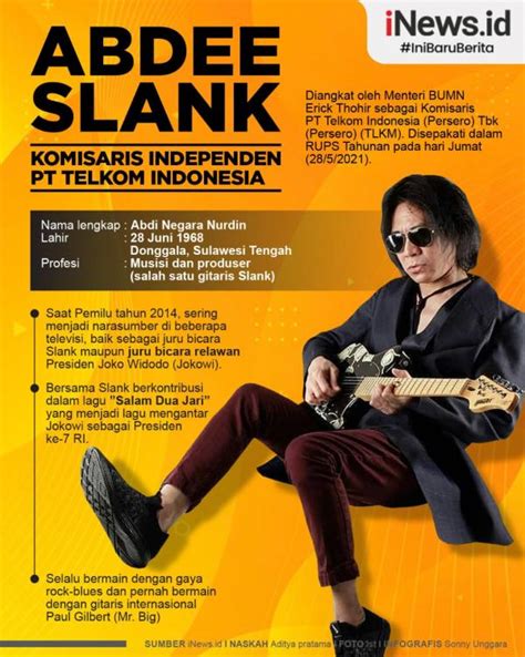 Infografis Abdee Slank Jadi Komisaris Telkom