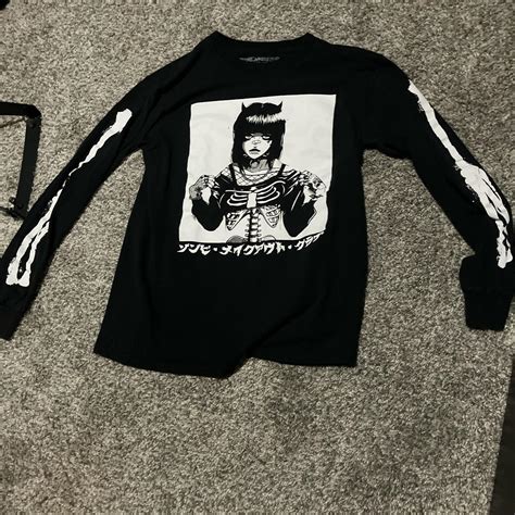 Black And White Medium Hot Topic Shirt Long Sleeved Depop