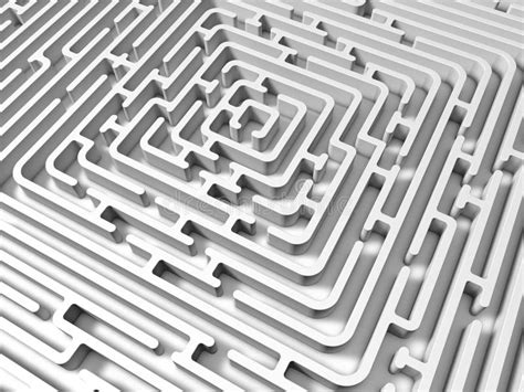 Labirinto Infinito E Simples - Labirinto Infinito Branco 3d Rendem Ilustração Stock - Ilustração de ...