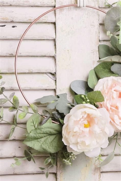 How To Make A Hoop Wreath Peonies Eucalyptus Step By Step Artofit