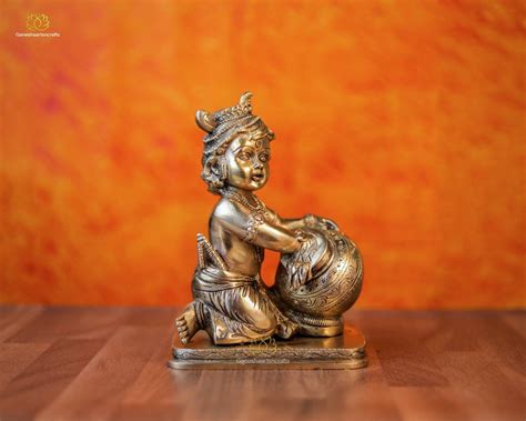 Baby Krishna Statue Lord Krishna Idol Laddu Gopal Bal Krishna Brass ...