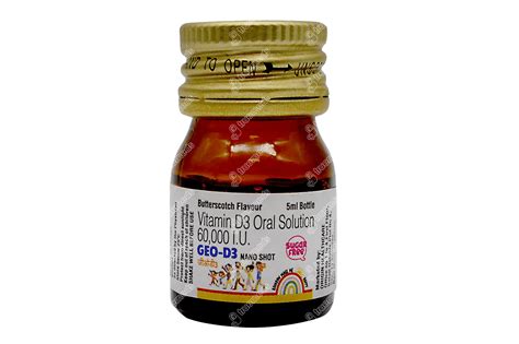 Geo D Nano Shot Butterscotch Flavour Sugar Free Bottle Of Ml Oral