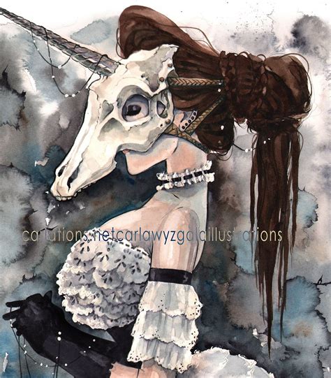 Unicorn Animal Skull Mask Masquerade Macabre Portrait Etsy