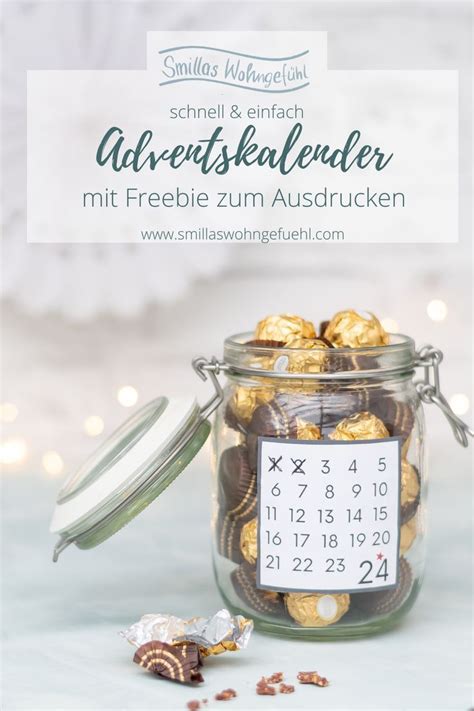 DIY Adventskalender mit Vorlage zum Ausdrucken Smillas Wohngefühl