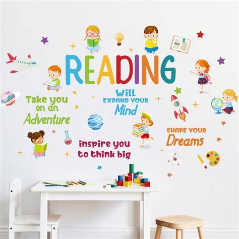 Reading Wall Decal Etsy