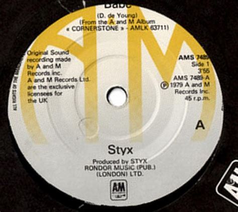 Styx Babe I M O K 1979 Vinyl Discogs