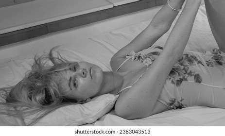 Beautiful Blond Model Posing Nude Bed Stock Photo 2383043513 Shutterstock