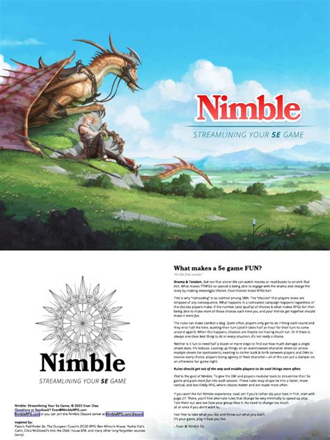 Nimble 1.91FINAL Color | PDF | Role Playing Games | D20 System