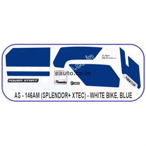 graphics sticker set  hero splendor  xtec white vehicle