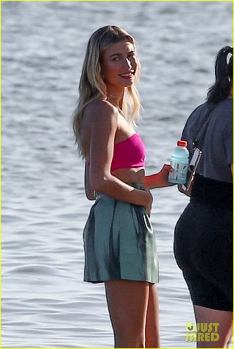 Hailey Bieber Rocks Hot Black Bikini During Miami Photo Shoot Photo