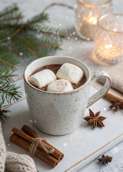 Festive Hot Cocoa In A White Mug Stock Illustration Illustration Of Festive Holiday 352515979