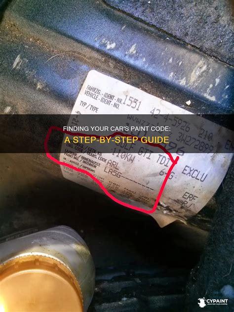 Finding Your Car's Paint Code: A Step-By-Step Guide | CyPaint