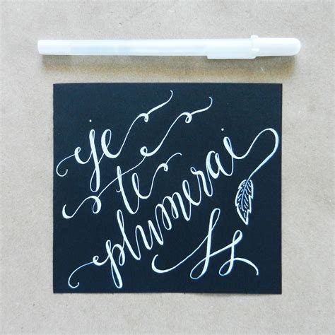 White Faux Calligraphy Tutorial | The Postman's Knock