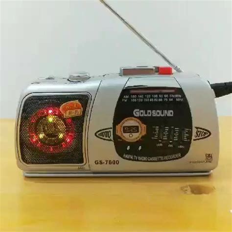 Radio Tape Player Radio Portable Fm Am Pemutar Kaset Gs Warna Silver