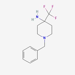 1 Benzyl 4 Trifluoromethyl Piperidin 4 Ylamine3 4 Bromo Phenyl