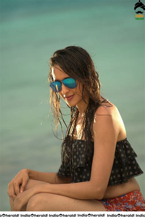 Pragya Jaiswal Hot HD Bikini Photos By Beach Side Set 1