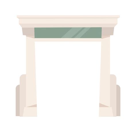 Premium Vector Door Stone Arch Flat Illustration