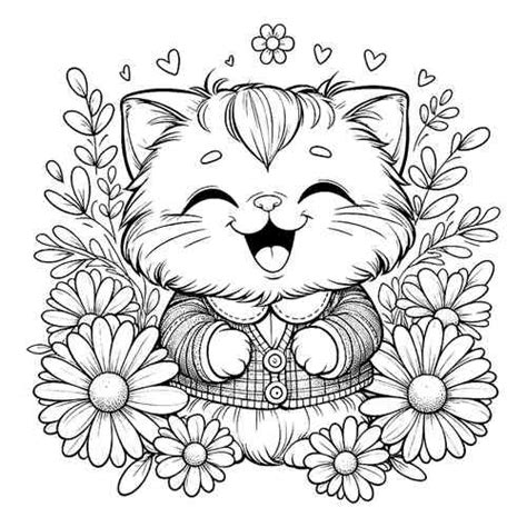 Раскраски кота, кошки, котят