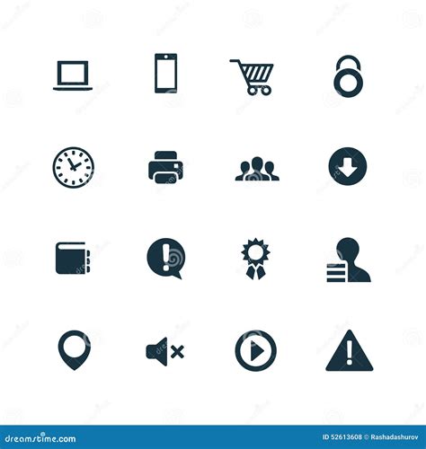 Webdesign Icons Set Stock Vector Illustration Of Cloud 52613608