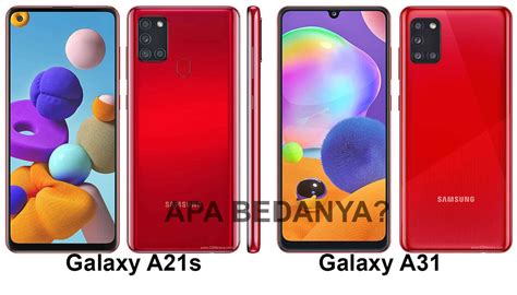 Perbandingan Spesifikasi Samsung Galaxy A21s Vs A31 Apa Bedanya