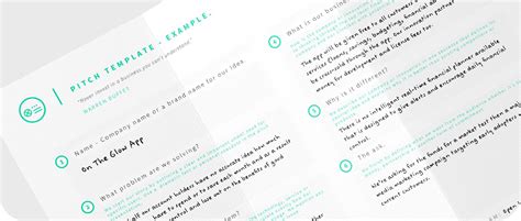 Pitch Template Open In Business Idea Pitch Template 10 Examples Of