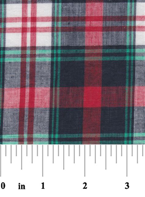 Red And Green Madras Plaid Fabric Madras Fabric Wholesale