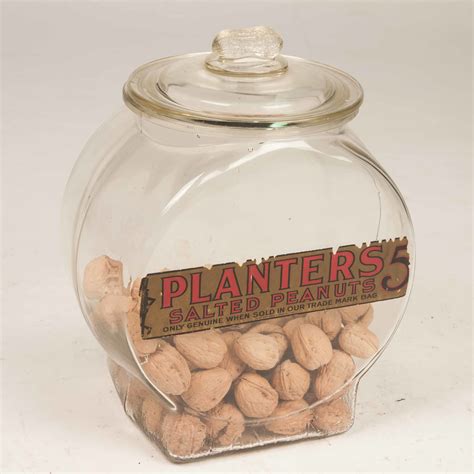 Planters Salted Peanuts Glass Jar Witherell S Auction House