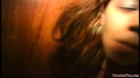 Blindfolded Brunette Gives Blowjob On Her Knees