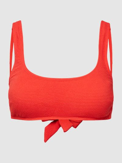 Esprit Bikini Oberteil mit Schnürung Modell padded scoop top JOIA rot online kaufen