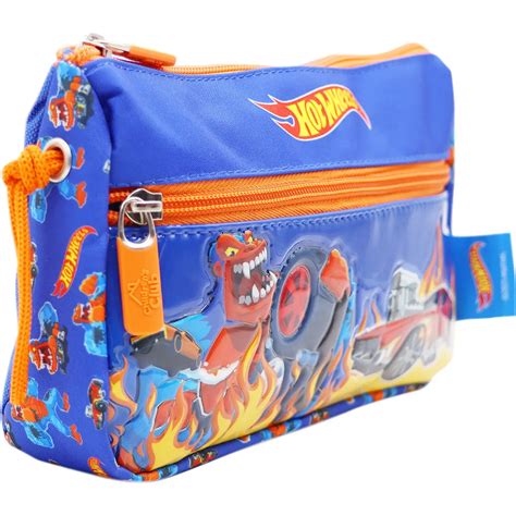 Set Hot Wheels Maleta Lonchera Cartuchera Hot Wheels Azul Platanitos