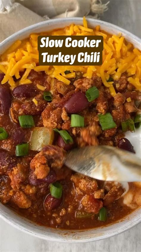 Slow Cooker Turkey Chili Slow Cooker Turkey Chili Dinner Recipes Turkey Recipes