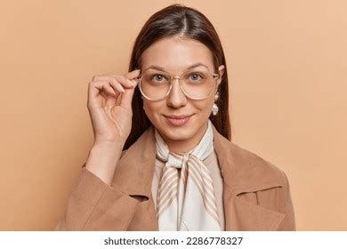 Portrait Good Looking Brunette Woman Looks Stock Photo Shutterstock