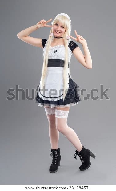 French Maid Beautiful Sexy Blonde Wearing Stock Photo 231384571 Shutterstock