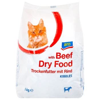 Корм ARO говядина сухой для кошек 1кг - заказать лучшие c METRO