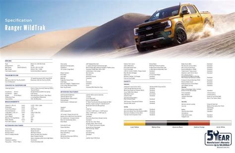 Ford Next Generation Ranger Brochure Digital Paul Tan S Automotive News