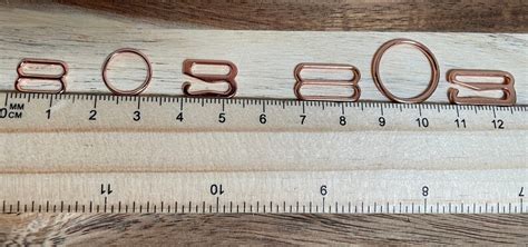 Bra Lingerie Adjustable Metal Sliders Rings Hooks Rose Gold Mm Mm For Bra Lingerie