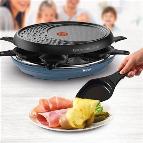 Raclette Gril Cr Pes Bleu Acier Colormania Re Tefal