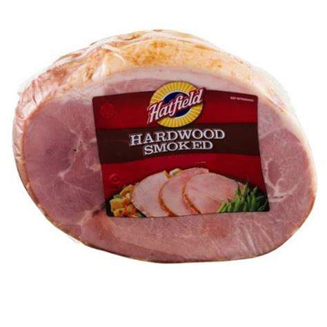 Hatfield Pork Cooked Smoked Half Bone In Ham 55lbs 17lbs Gluten