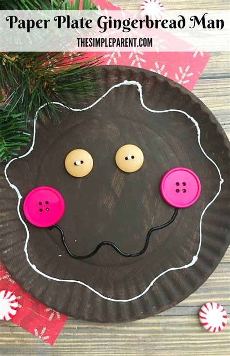 Paper Plate Gingerbread Man Craft • The Simple Parent