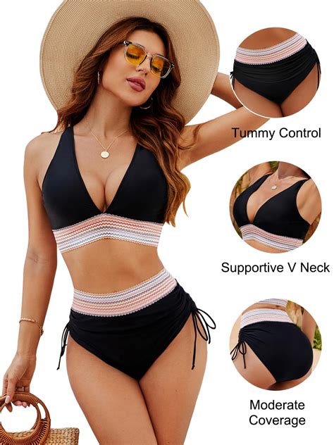 Snapklik Blooming Jelly Womens High Waisted Bikini Sets Color
