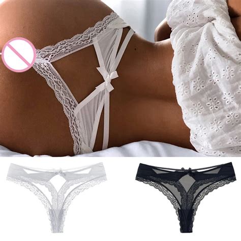 Femmes Sexy Lingerie Dentelle Noeud Culotte String G String Pyjama Sous V Teme Eur
