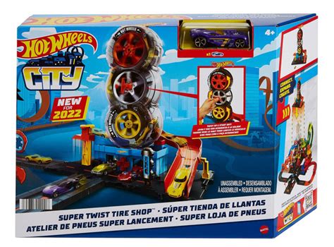 HOT WHEELS CITY PISTA DE JUGUETE SÚPER TIENDA DE LLANTAS PARA NIÑOS DE 4 AÑOS EN ADELANTE