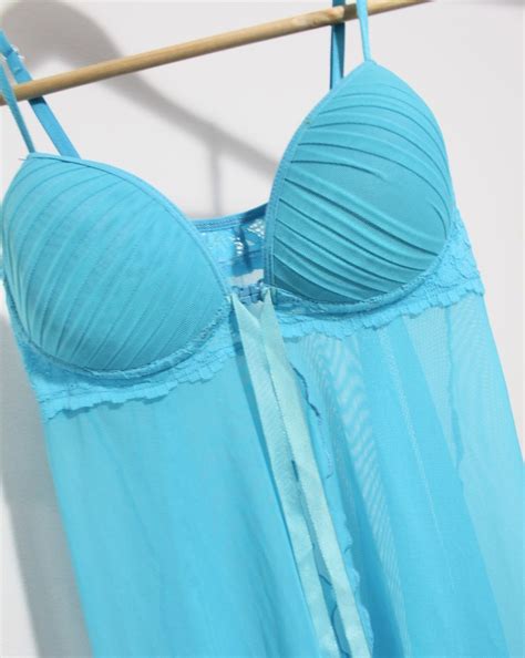 Camisola Lingerie Azul Demillus Vestido Feminino Demillus Usado 76804054 Enjoei